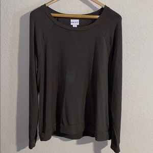 Plain olive AVA & VIV longsleeve shirt